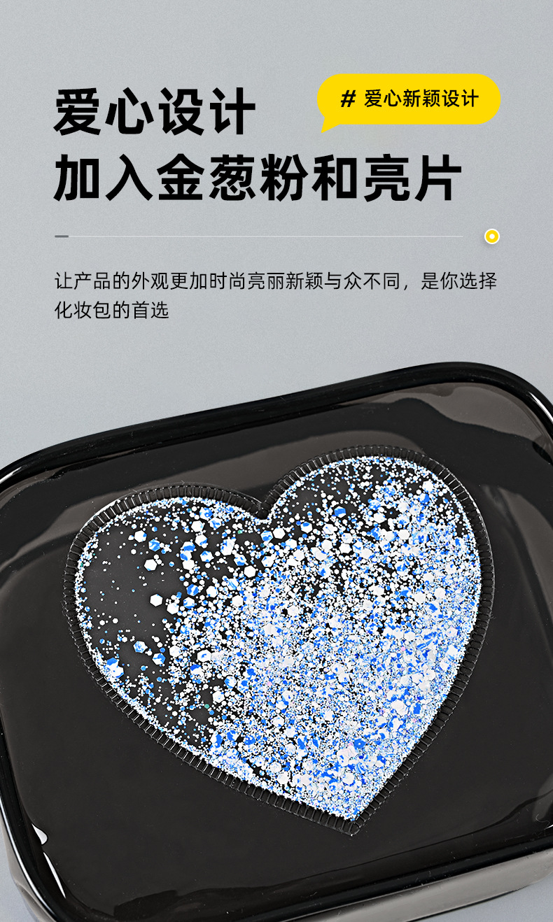 便携PVC化妆包收纳袋可爱洗漱袋多功能化妆品收纳包网红款现货直销妈咪晚宴包袋箱包皮具详情9