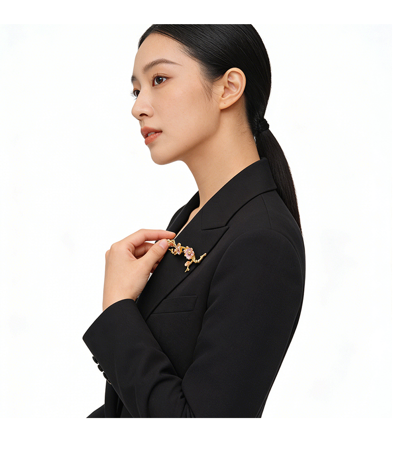 Hyacinth珐琅滴油胸针胸花高级感轻奢高端档女款2026新款奢华气质精致时尚 6件包邮详情8