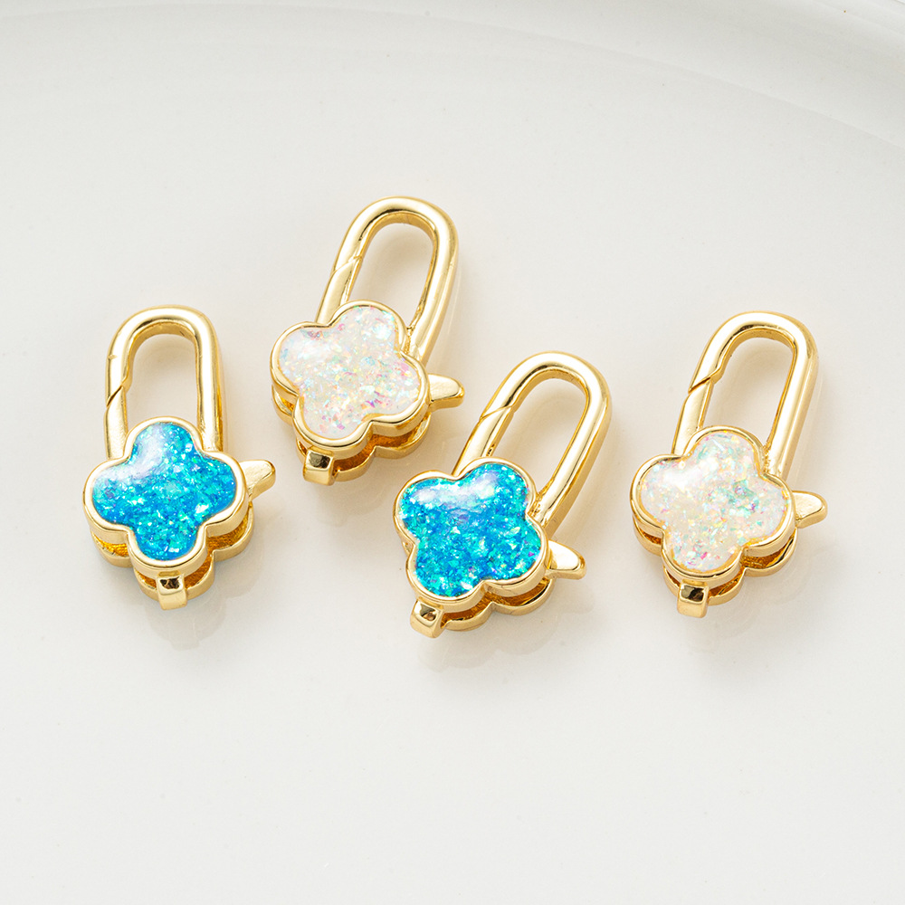 diy copper plated 18k real gold double-ring pearl string necklace clasp, jewelry, handcrafted bead necklace accessory pic 14