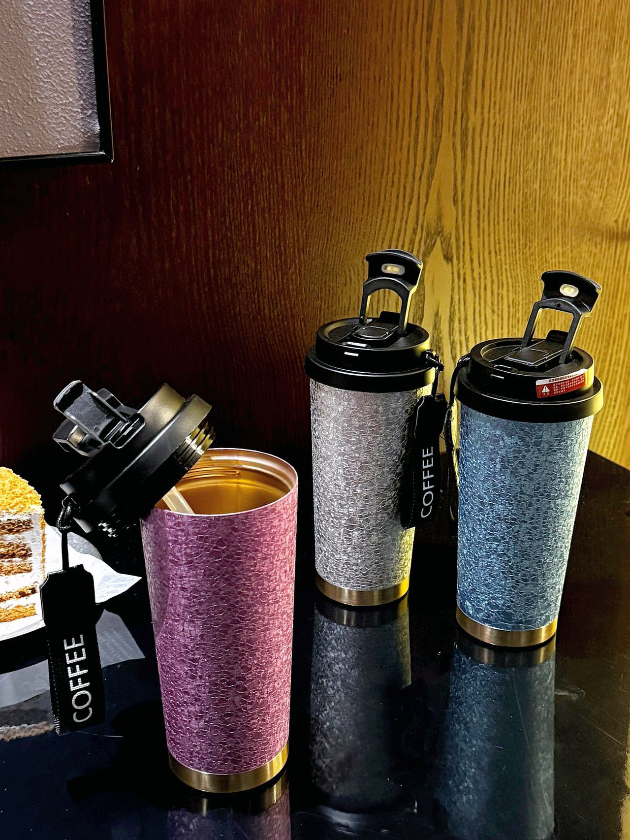 Titanium-coated coffee cups, insulated cups, high appearance standards for men and women, portable and high-end portable titanium water cups, titanium cup gift creativity pic 20