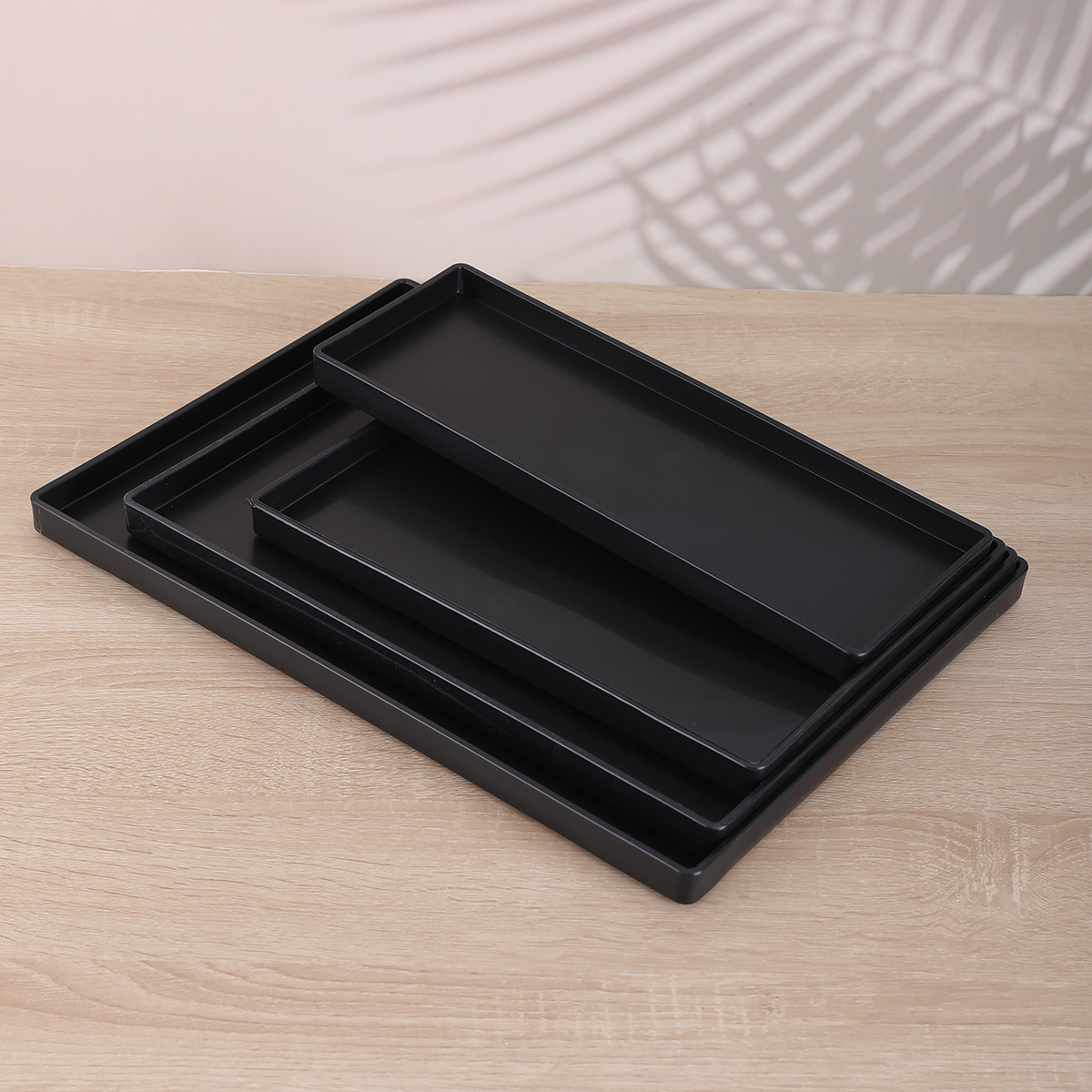New simple rectangular plastic trays, guest room tea trays, hotel and guesthouse storage trays, and cafeteria food delivery trays pic 7