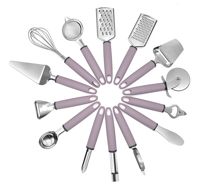 跨境多功能厨房工具打蛋器蛋糕铲开瓶器披萨刀烘焙芝士铲14件套装详情3
