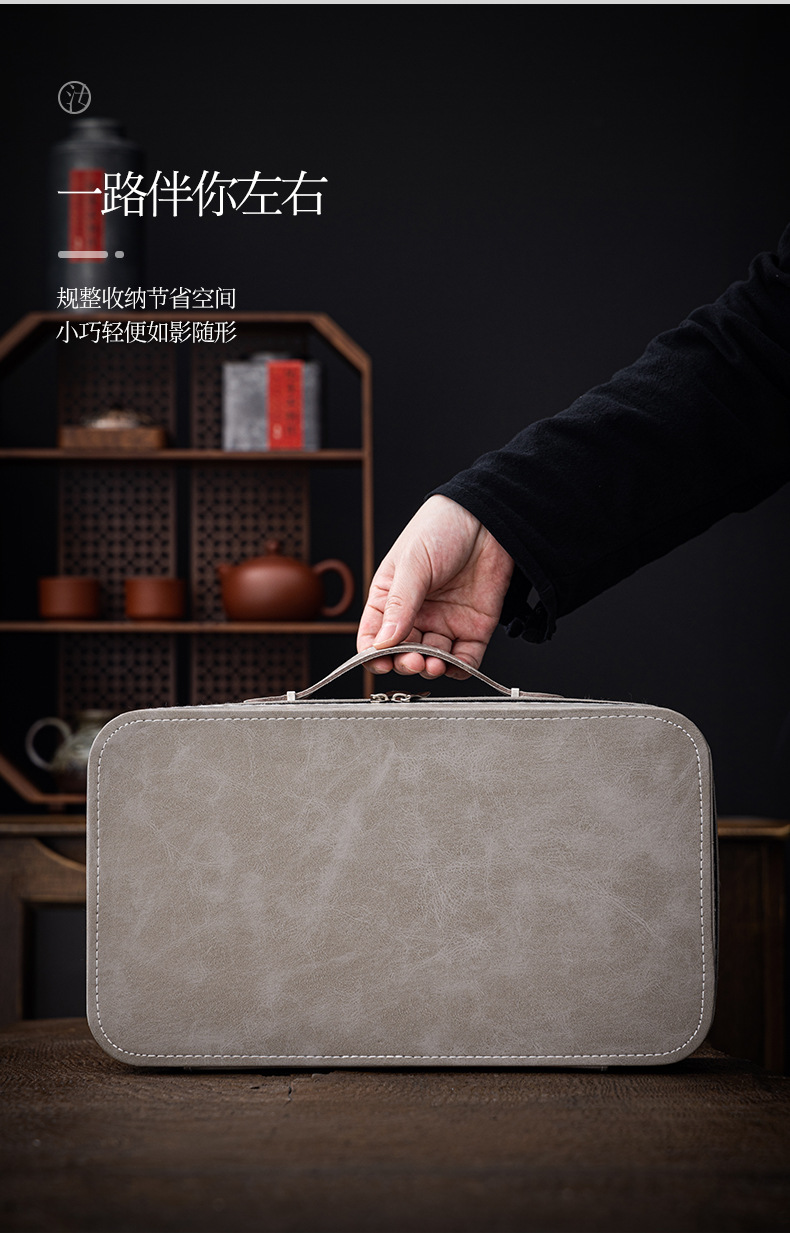 汝窑旅行茶具套装整套户外便携式功夫茶具茶壶茶盘商务茶具礼品详情15
