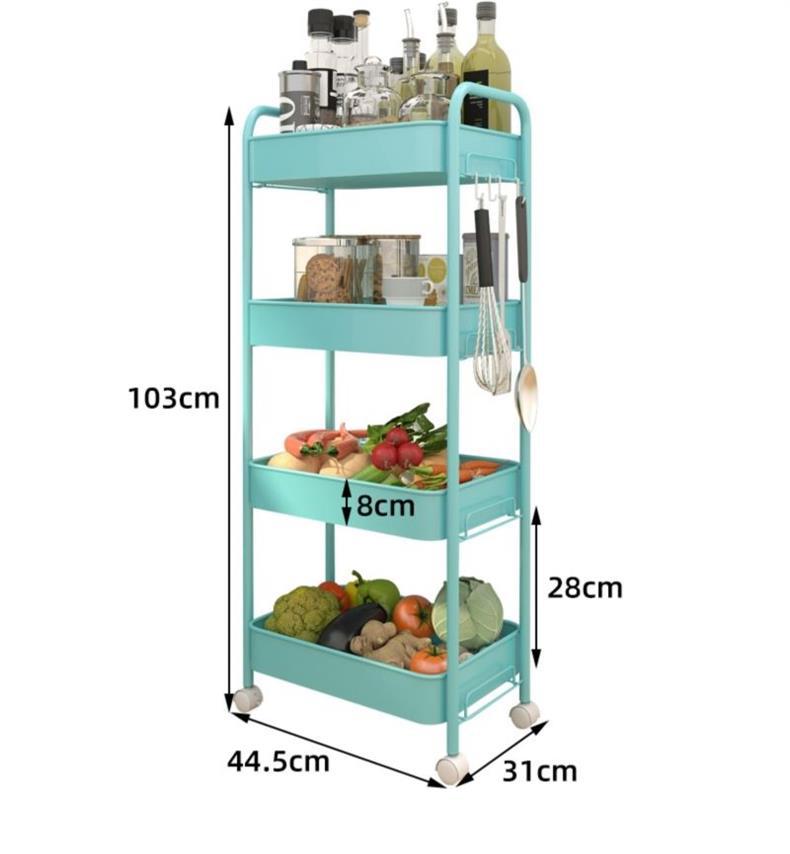 小推车置物架厨房落地多层零食婴儿客厅卧室卫生间移动储物收纳架详情18