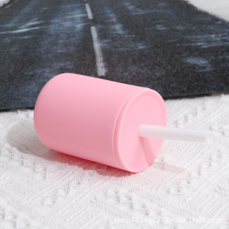 批发食品级硅胶宝宝水杯吸管杯婴儿婴儿杯子婴儿水瓶详情7