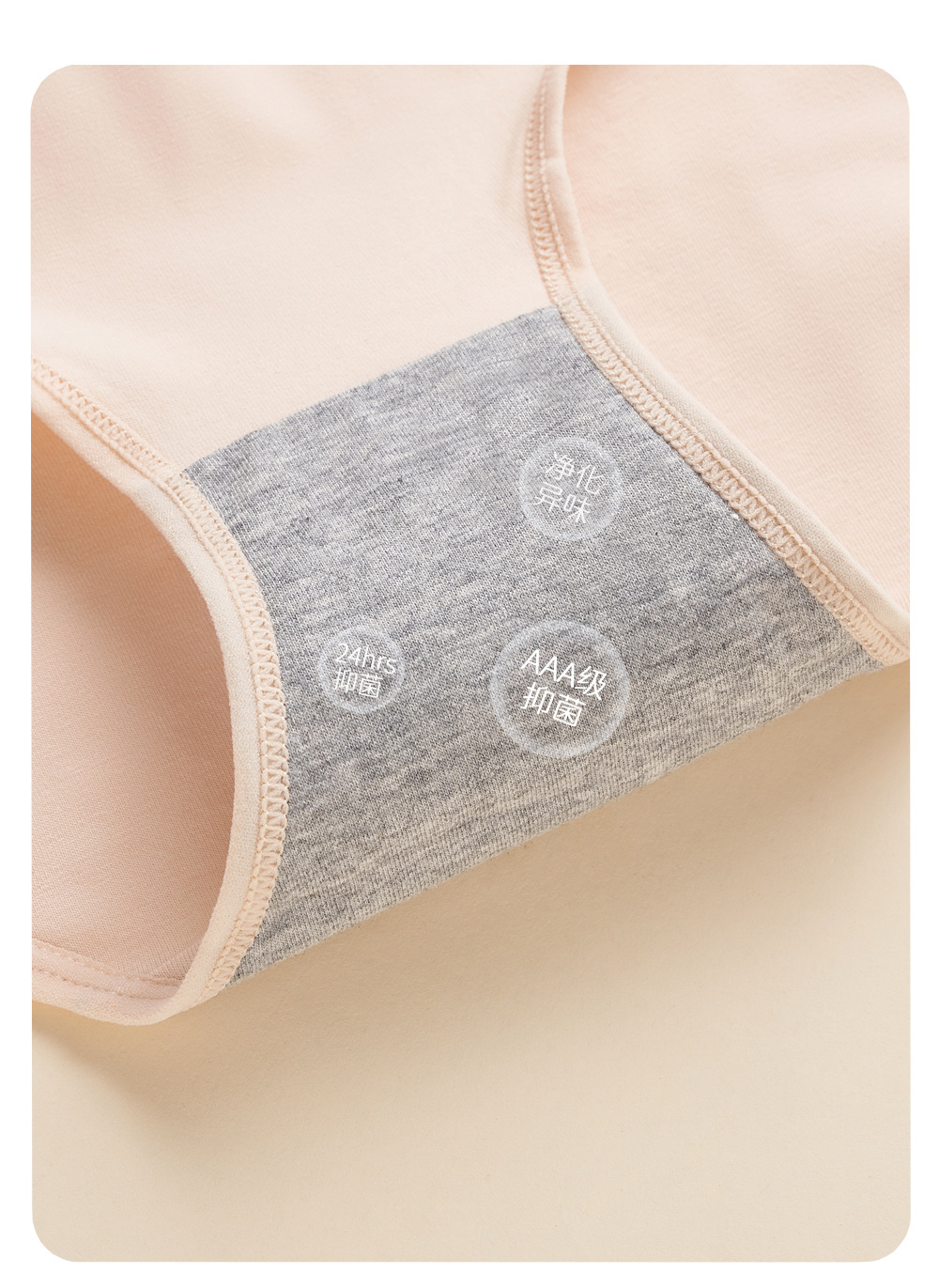 内裤纯棉a类棉女士秋冬透气抗菌裆中腰无痕大码女生少女式内裤头详情9