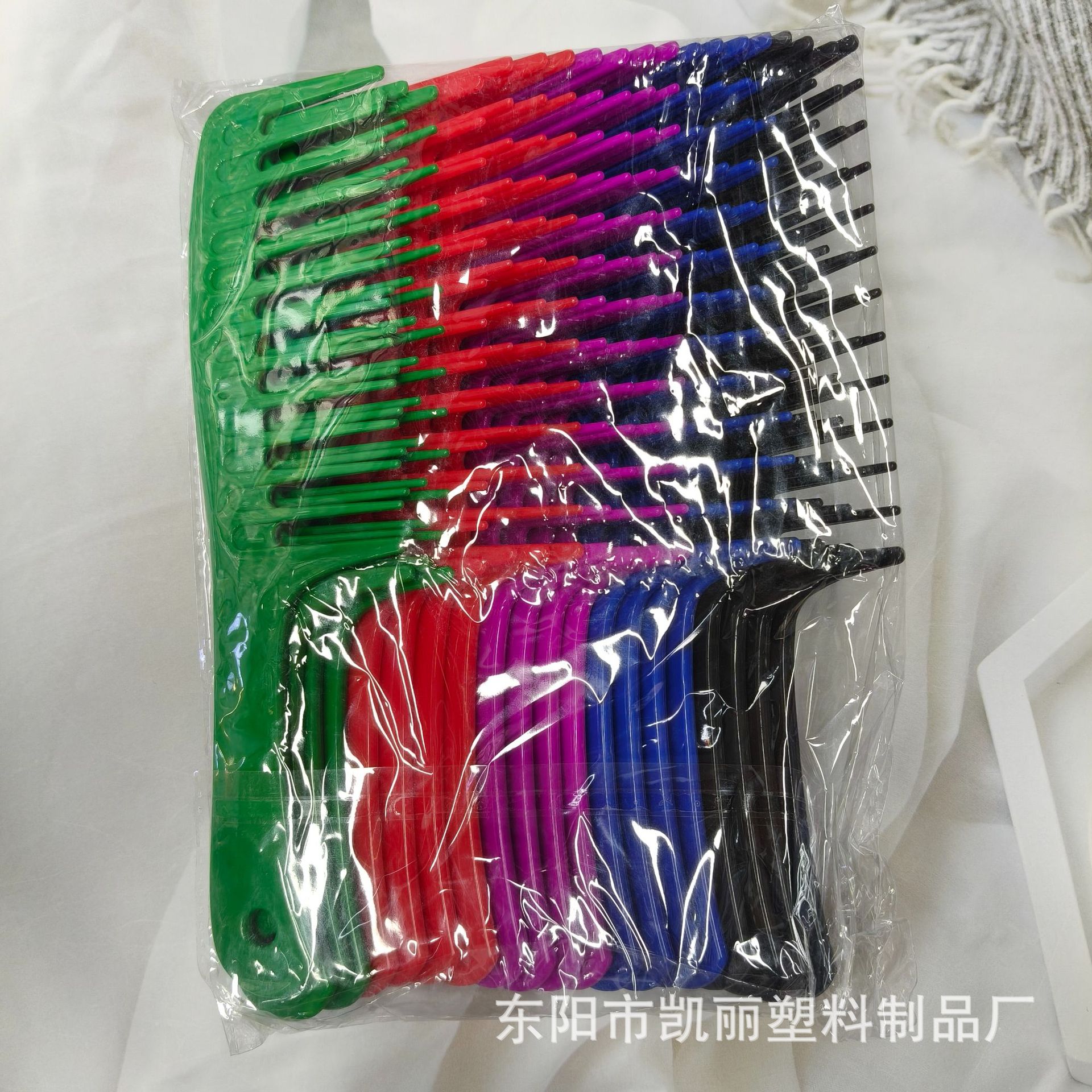 批发非洲中东顺发蓬松造型梳女士专用基础梳子大刀梳宽齿塑料梳子详情7