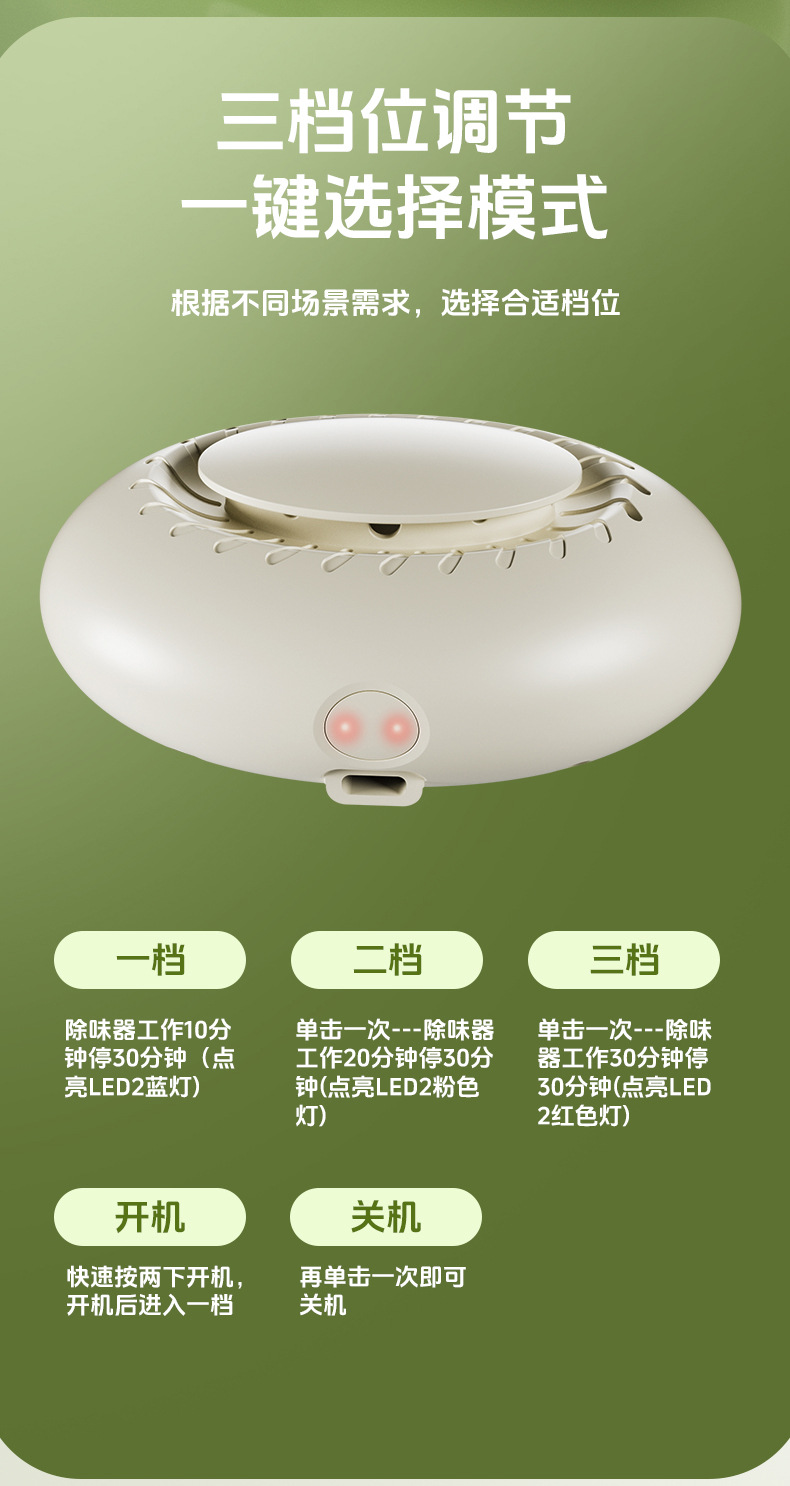 Cross-border new refrigerator deodorizer, ozone disinfection deodorizer, aromatherapy deodorizer, fruit and vegetable preservation machine, household clothing and shoes M141 pic 9