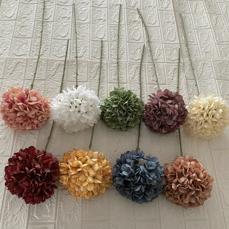 棒棒糖绣球家居摆设仿真插花结婚礼堂装饰假花婚庆花排新娘手捧花详情16