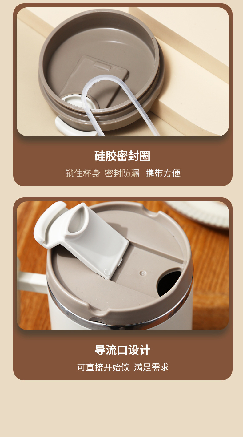 Gift coffee cups, double-layer insulated couple office creative girls, high appearance level 304 stainless steel mugs pic 23