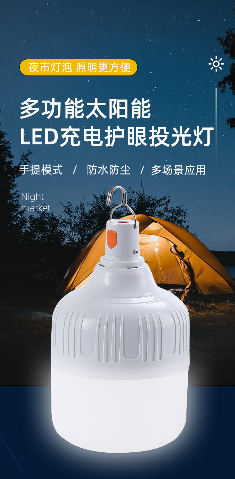 led充电灯泡户外便携露营夜市摆摊灯usb充电应急灯停电照明球泡灯详情1