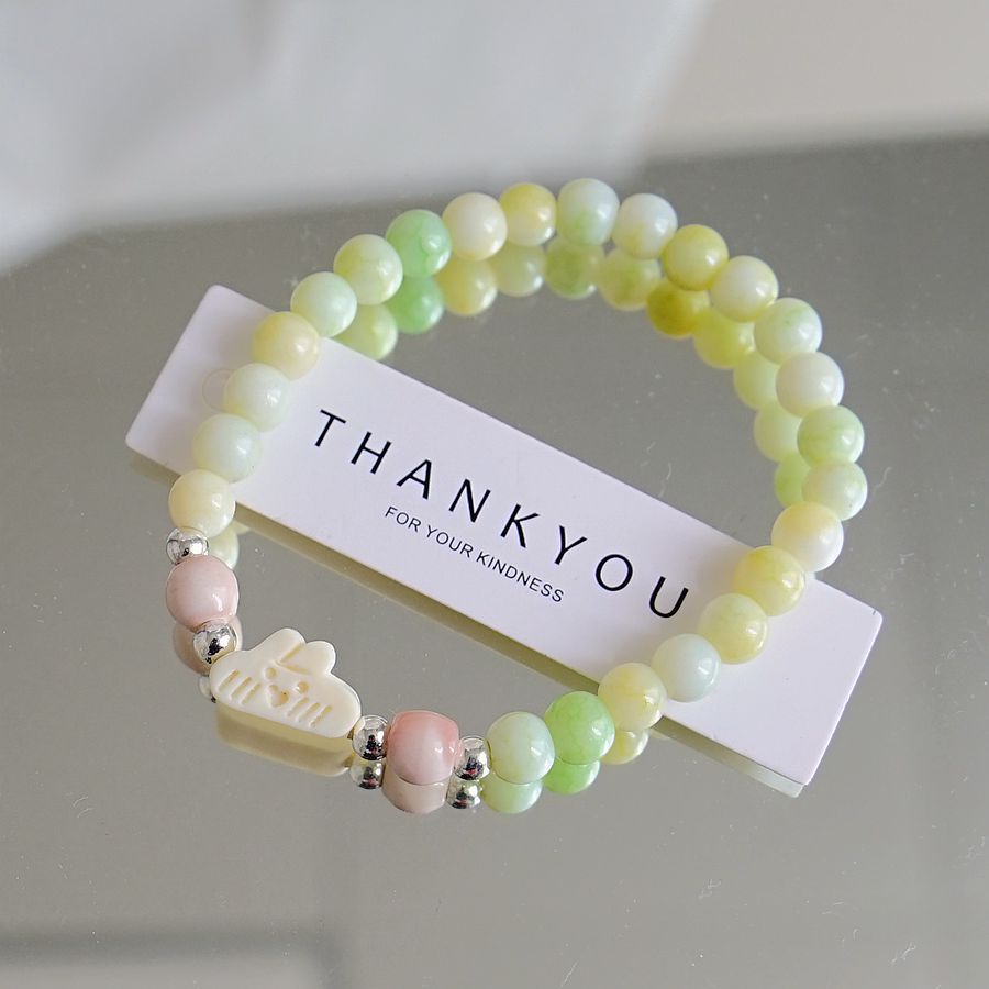 手链不掉色女饼干熊闺蜜森系甜美礼物女生日韩小众高级感手串饰品详情8