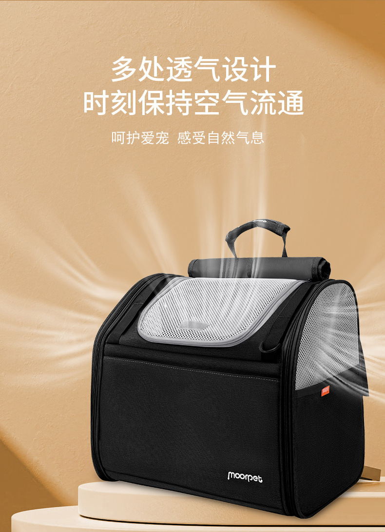 Factory direct supply cat bags for portable outings, large-capacity space capsule, double-shoulder hand-carry, breathable Japanese and Korean style pet bags pic 3