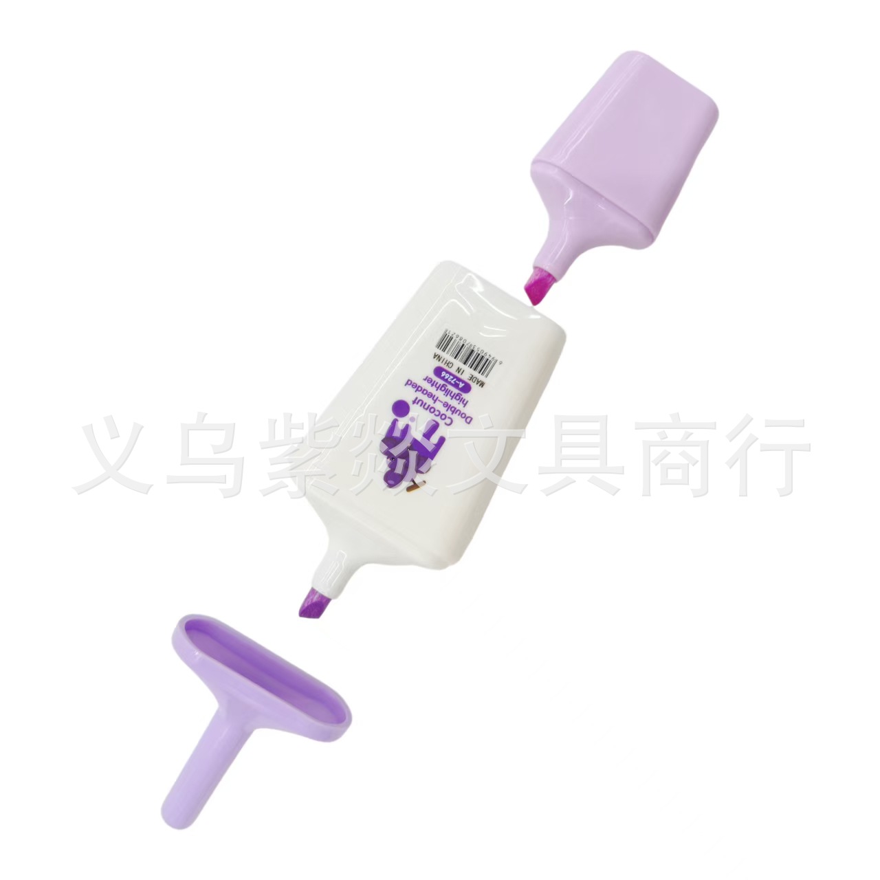 7266拼接双色棒冰荧光笔批发可拼接桌面摆件可爱创意笔记做手账笔详情4