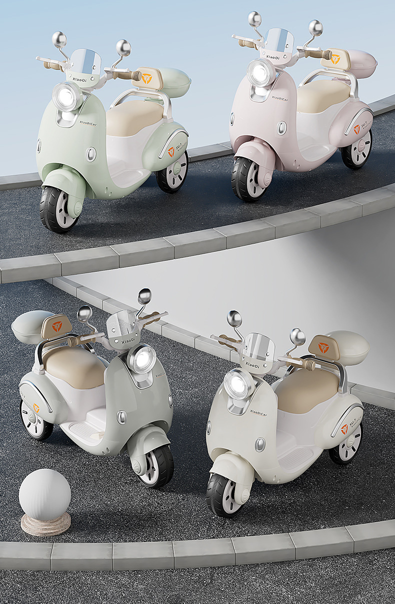 儿童电动摩托车男女孩宝宝三轮车电瓶车遥控充电可坐人小孩玩具车详情8