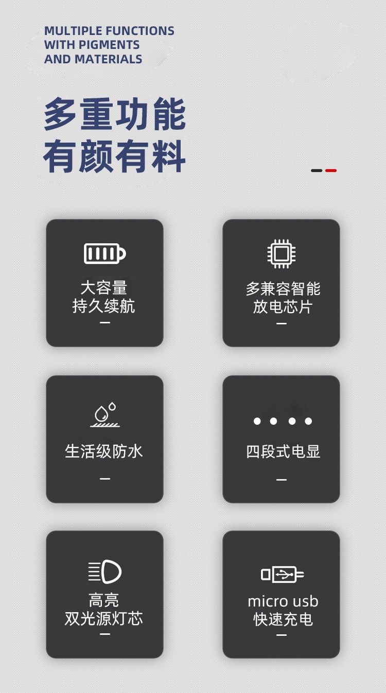 跨境手电筒可充电户外家用超亮led强光侧灯多功能应急工作灯定制详情13