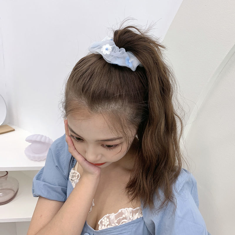 Large intestine hair band, Korean version of Organza, large intestine hair band, hair accessory, hair tie wholesale, rubber band, Instagram influencer, high appearance level pic 29