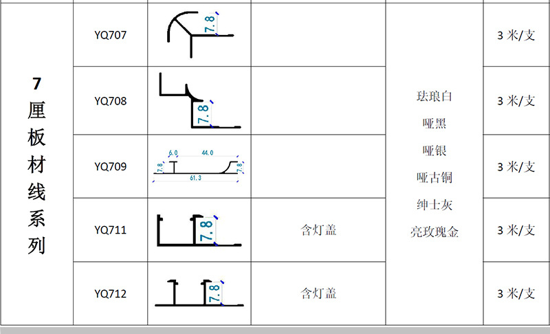 绿生装饰   铝合金收边条卡8.3CM工字线护墙板工字条金属卡条灯带装饰线碳晶板木饰面收口条  绿生装饰新材料详情13