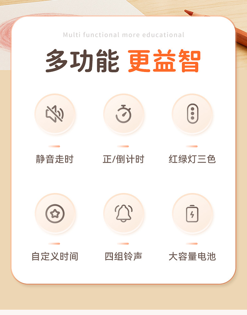 New cross-border traffic light timer, student enlightenment learning check-in schedule, high appearance level self-discipline timer pic 12