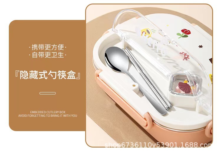 316不锈钢保温饭盒幼儿园学生食品级儿童分格便当餐盒食堂打饭盒详情17