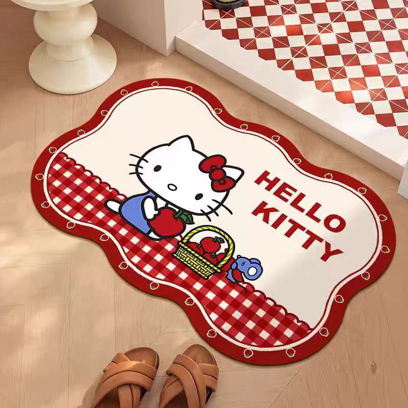 卡通可爱HelloKitty地垫家用浴室吸水卫生间门口防滑脚垫详情30