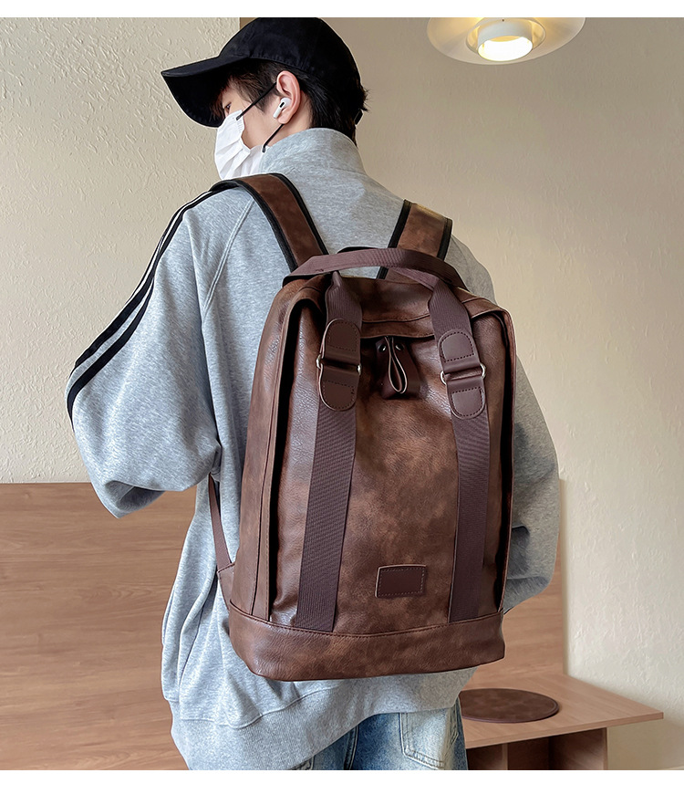 商务电脑包男女同款双肩背包通勤纤薄都市质感休闲男包批发厂家详情11