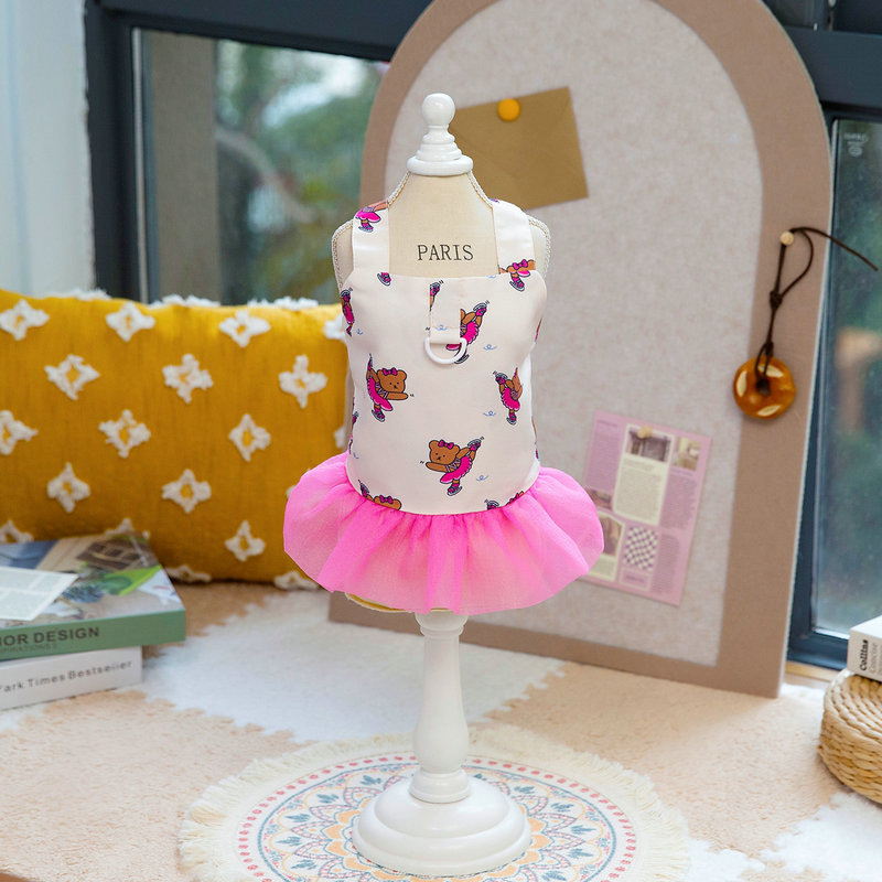 New spring and summer dog and cat clothing, pet halter nets, gauze skirts, evening gowns, small and medium-sized dog supplies pic 10