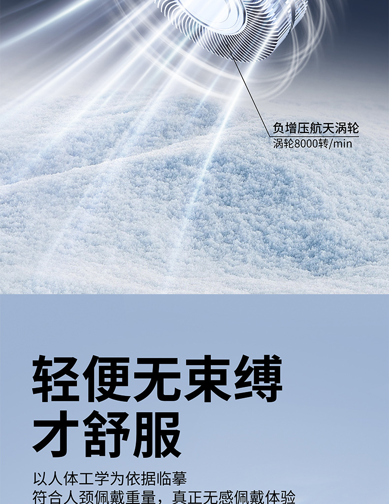 跨境新款挂脖风扇数显户外运动学生便携式usb迷你100档挂脖小风扇详情11