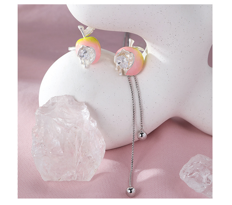 【 Customized 】 The soft-boiled apple series earrings feature a sweet and cool design for women, exuding an exquisite and high-end vibe, and are fashionable and stylish pic 13