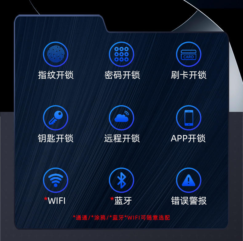 一握开智能门锁木门电子锁密码锁通通涂鸦公寓锁办公室指纹锁详情3