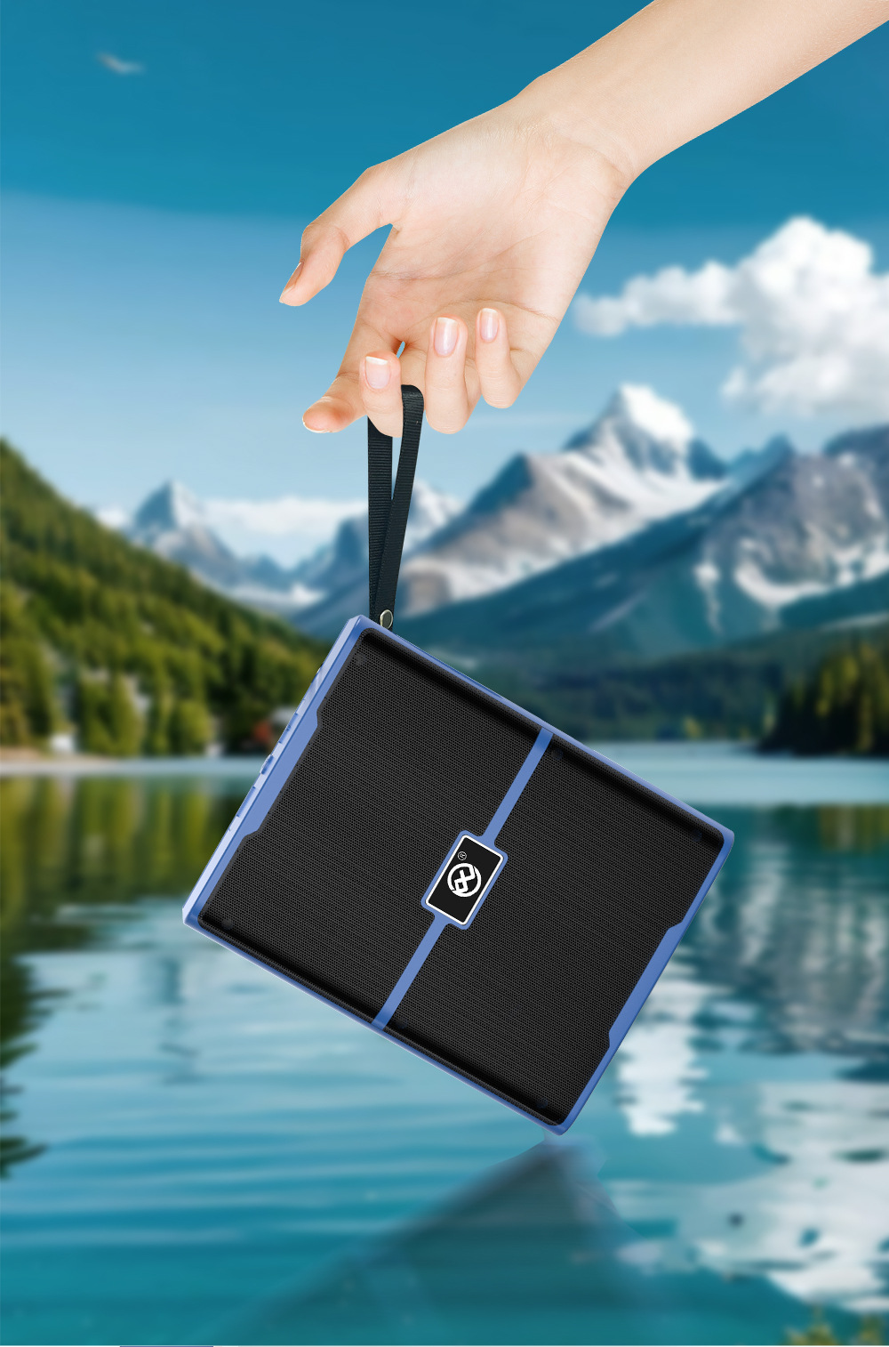 Le Xiangyu cross-border Bluetooth speaker Outdoor high-volume solar player card insertion affects the speaker solar outdoor speaker pic 2