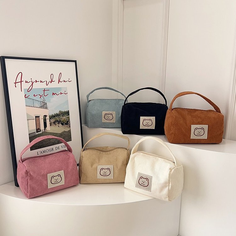 A new large-capacity corduroy bag for women, a versatile single-shoulder crossbody bag for autumn and winter, and a high-end pillow bag for women pic 6