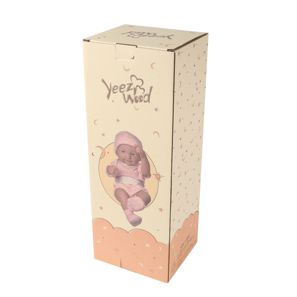 娃娃彩盒 包装盒重生娃娃礼盒纸盒半开窗透明彩盒玩偶礼物盒详情11