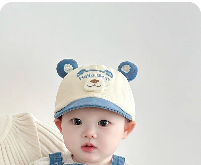 宝宝帽子春秋款软檐鸭舌帽可爱超萌棒球帽婴幼儿遮阳帽出游防晒帽详情2