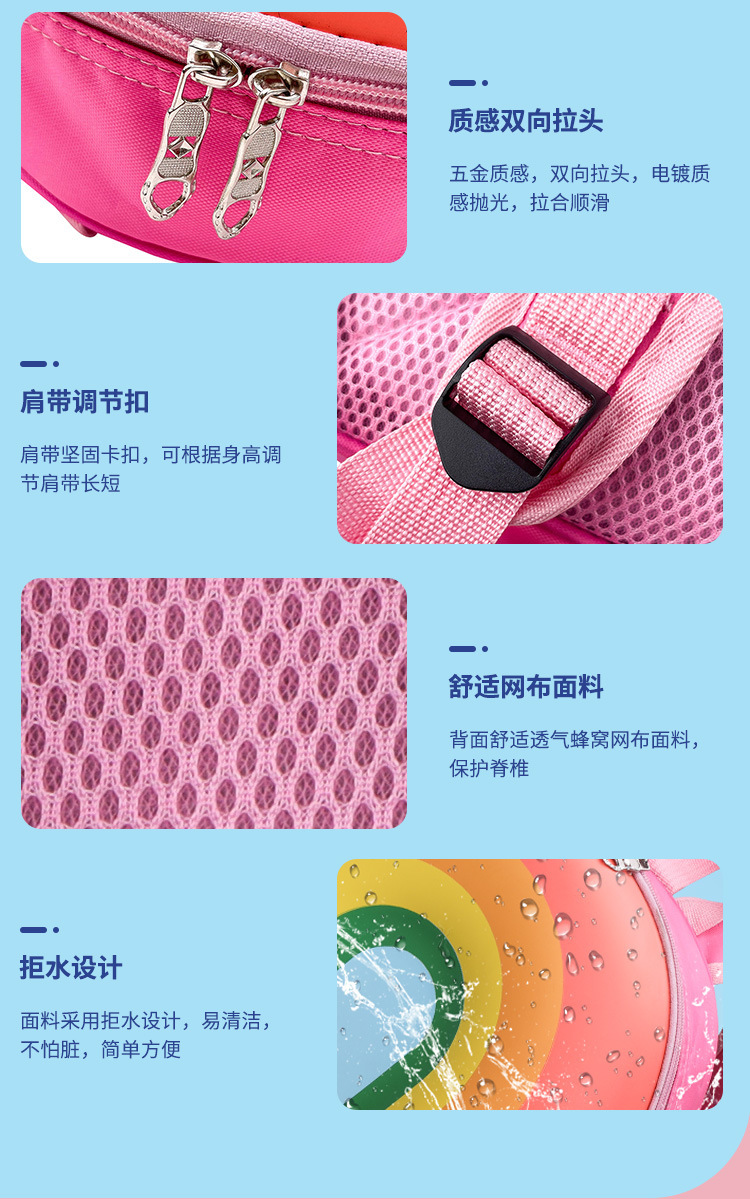 韩版彩虹儿童背包幼儿园书包甜甜圈3-5岁6男女孩可爱双肩包幼儿园详情20