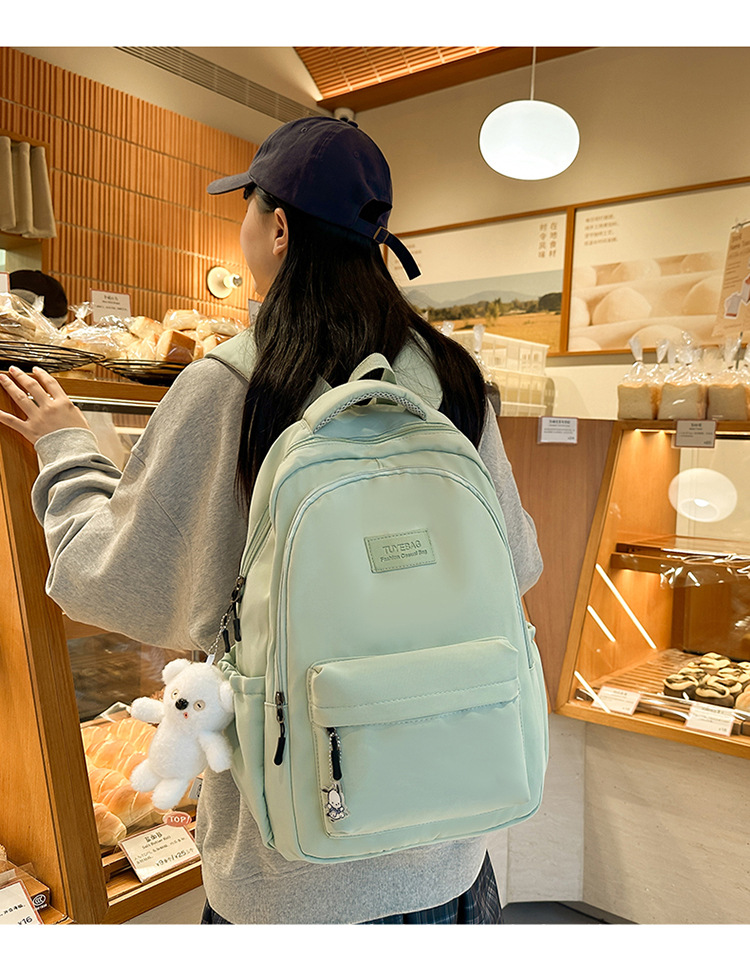 背包书包女日系初中生高中大学生女大容量潮牌旅行电脑包双肩包详情7