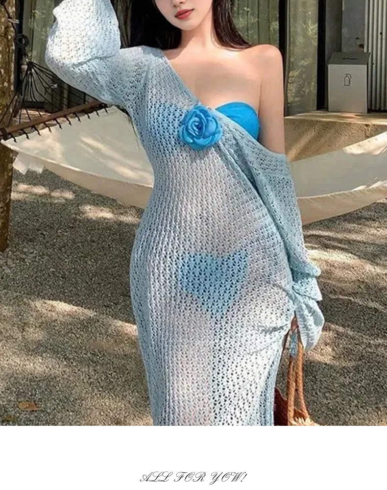 New Thai swimsuit, smock, long dress, sexy bikini, three-piece set, high-end vacation swimsuit for women 125092 pic 13