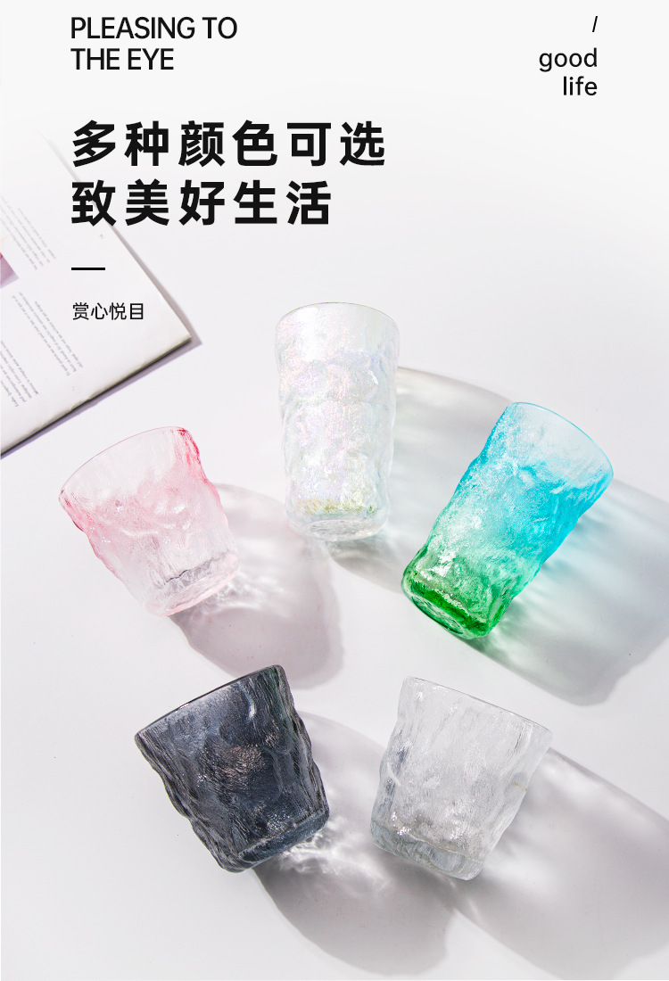 ins风高颜值 冰川玻璃杯泡茶水杯子伴手礼批发货源早餐牛奶福利品详情4