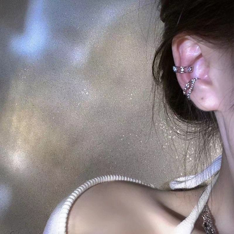 A collection of best-selling ear clips ~ Sweet, retro and cool zircon ear clips for girls on Instagram, trendy and cool without ear holes or ear bone clips for girls pic 1