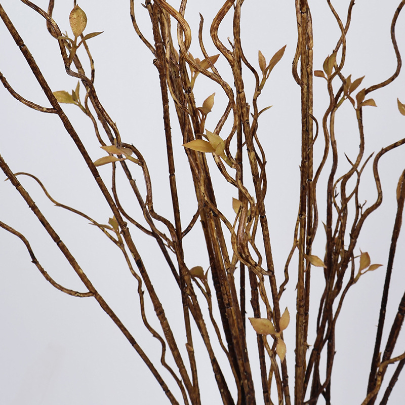 仿真植物柳枝枯枝龙柳柳芽柳支树枝线条插花4叉龙柳家居装饰花材详情6