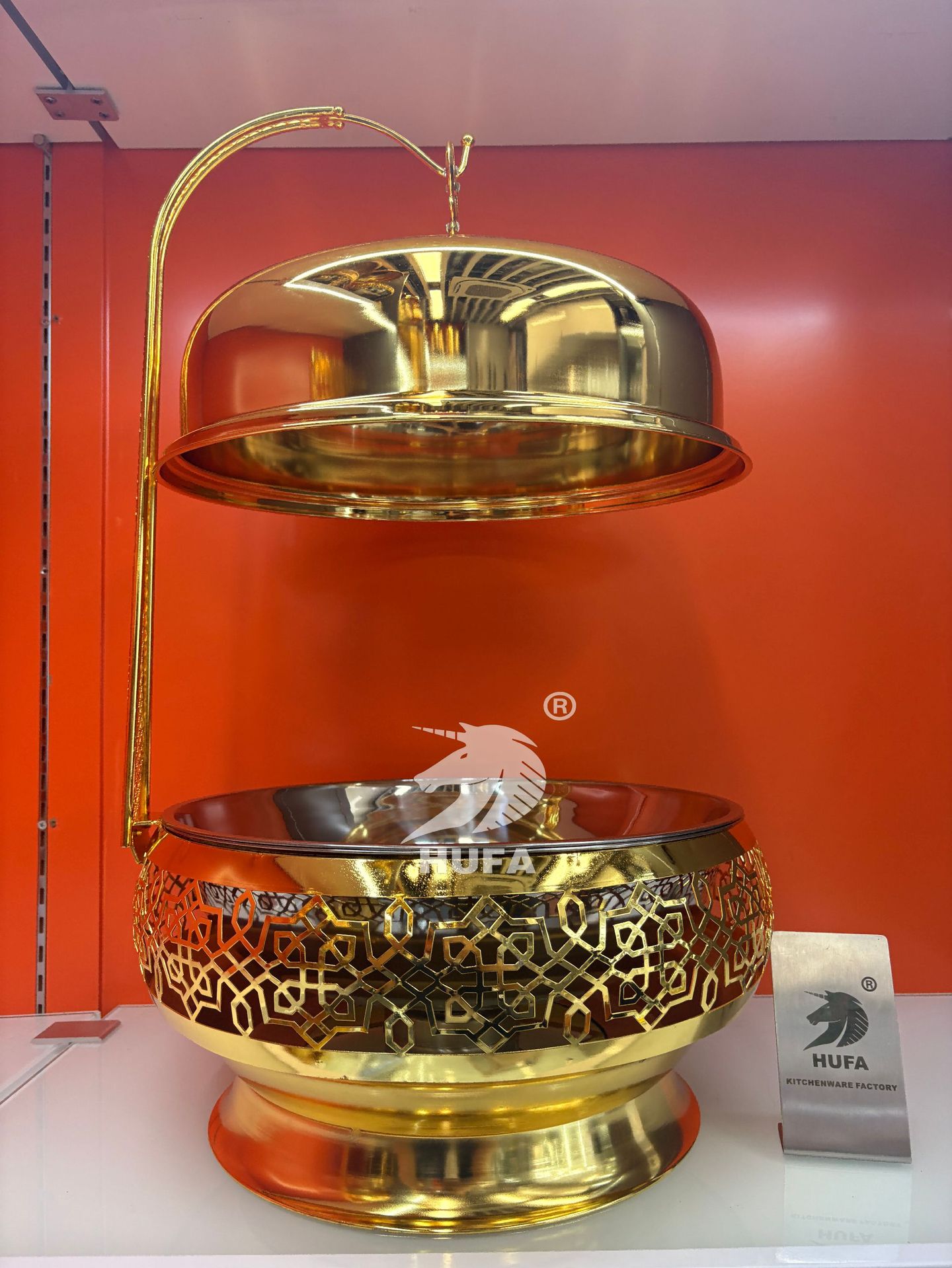 Cross-border best-selling luxury hanging lid stainless steel buffet stove, hotel and restaurant hook meal stove, alcohol stove, and Buffay stove pic 4