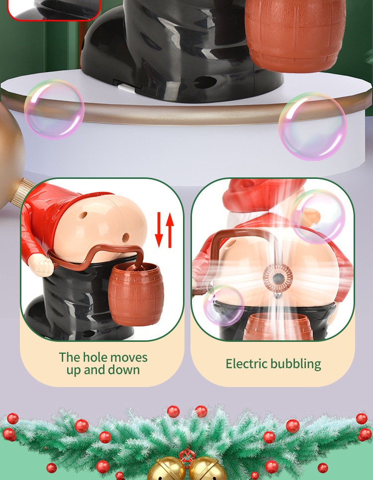 亚马逊跨境新款圣诞泡泡机 创意整蛊圣诞老人泡泡玩具 玩具泡泡机圣诞节礼物详情5