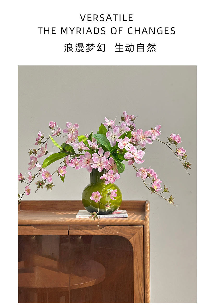 3D打印垂丝茉莉花仿真花海棠花垂吊假花家居软装造景装饰摄影道具详情5