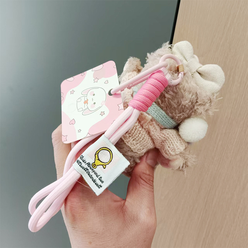 雪莉玫小熊钥匙扣玩偶毛绒挂件达菲公仔情侣包包娃娃女生礼物批发详情28