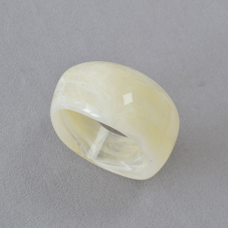 欧美时尚夸张小众复古文艺不规则亚克力水墨晕染宽版高级感手镯女详情14