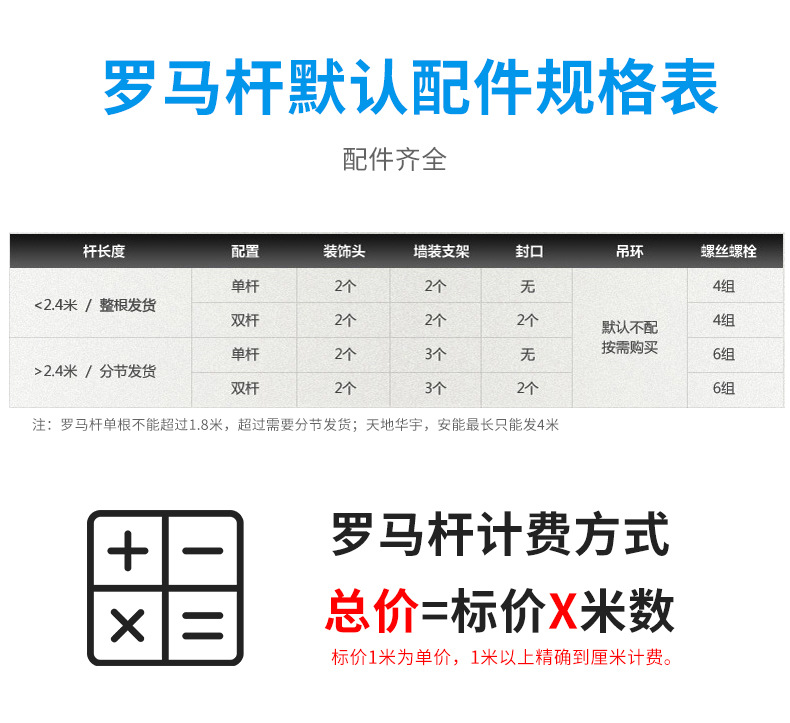 Nordic aluminum alloy curtain Roman rods, thickened curtain rods, black and white Roman rods, silent curtain rods, single rods and double rods pic 30