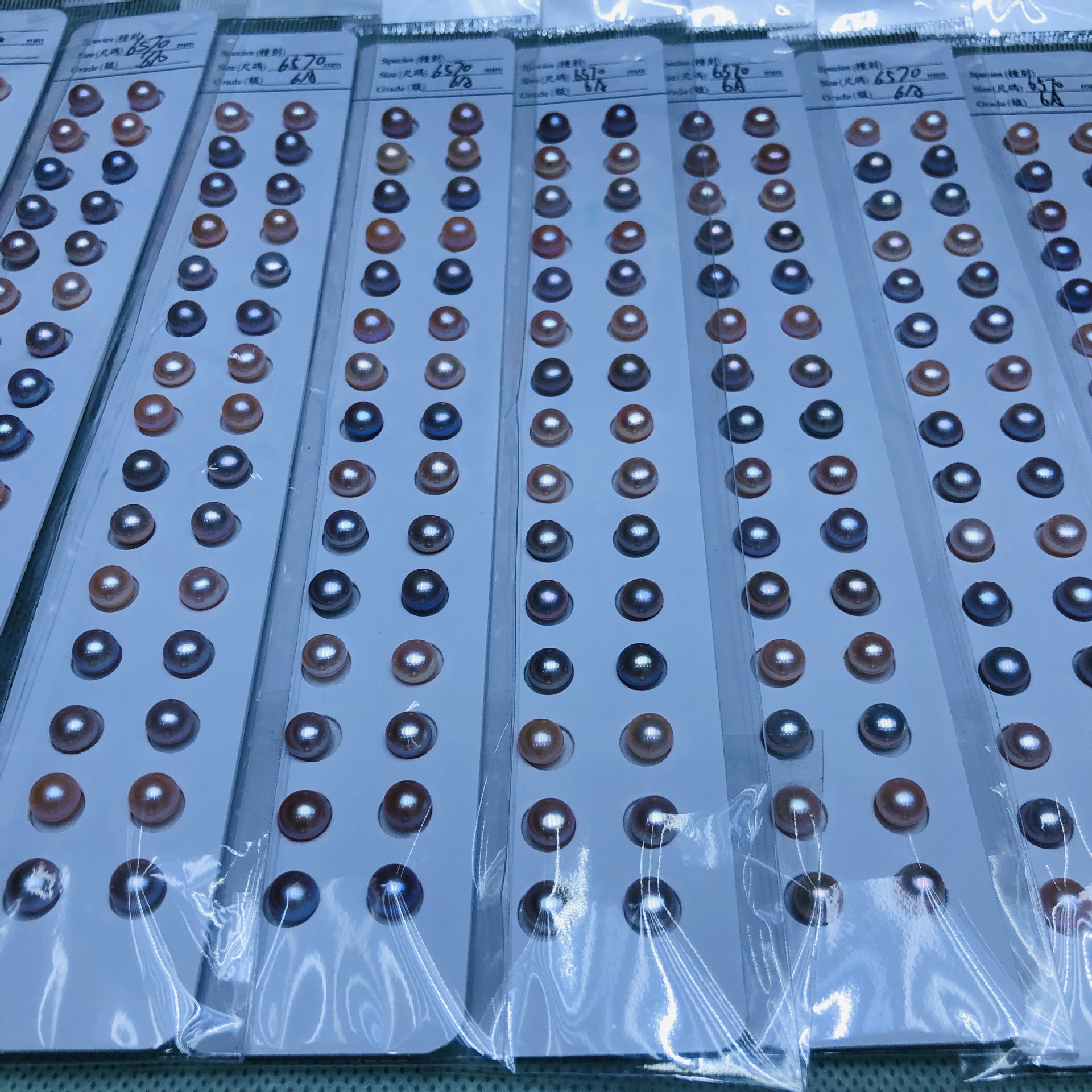 厂家批发现货 DIY 饰品强光高胖扁圆淡水珍珠裸珠颗粒 6A无暇散珠详情6