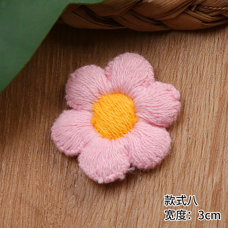 Multicolored knitted flower yarn with colorful lace, 3-centimeter-wide clothing accessories manufacturer for sale pic 12