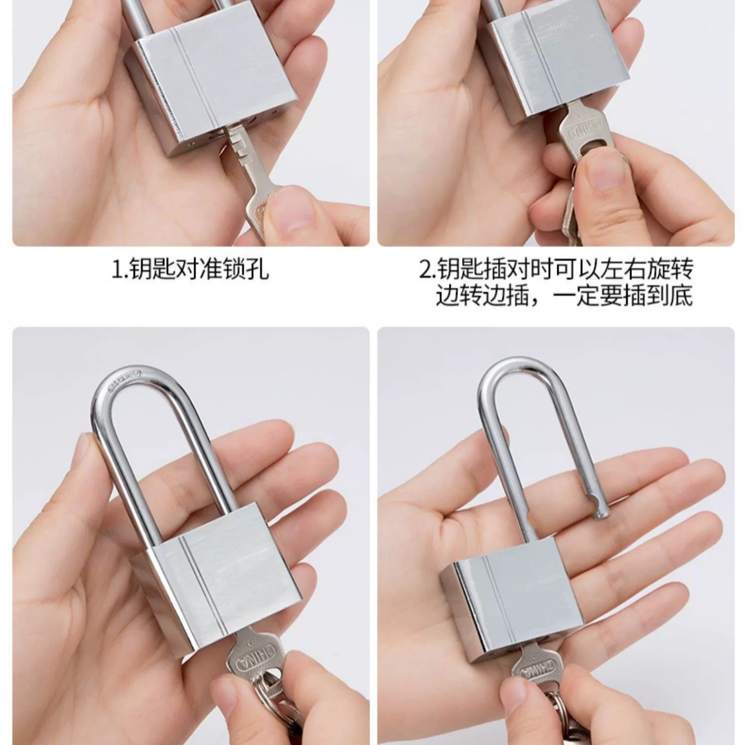 钥匙挂锁家用小锁头带钥匙锁门锁宿舍柜子老式户外防水防锈锁大门详情16