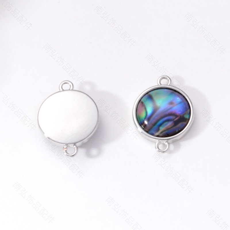 18k abalone shell jewelry connection buckle accessory, triangular round butterfly heart five-pointed star bracelet necklace accessory pic 45